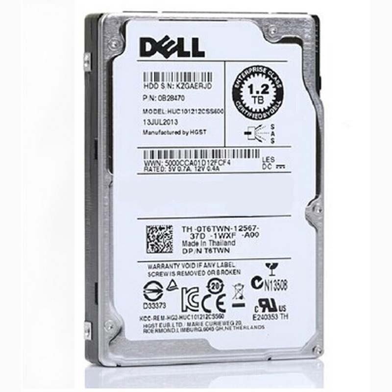 dell/戴尔服务器硬盘 1.2tb 6g sas 1万转 2.5英寸,含