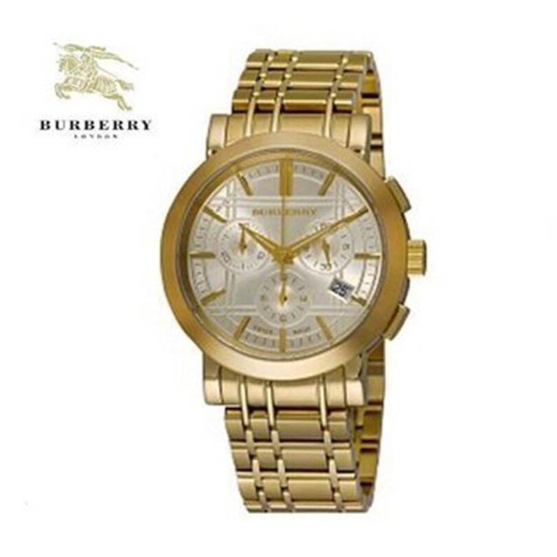 巴宝莉(burberry)手表男士表三眼多功能手表时尚玫瑰金时装石英男士