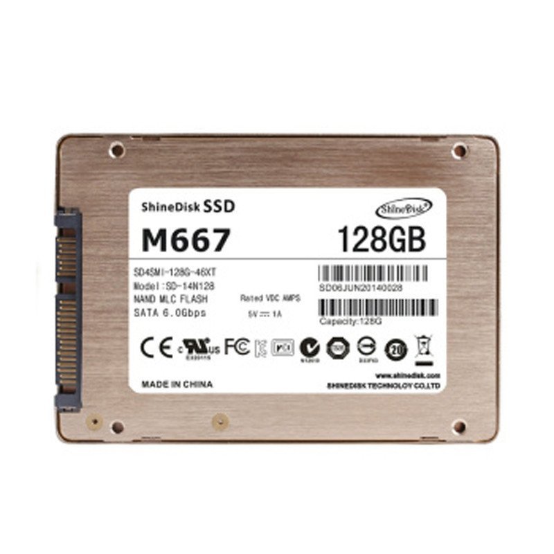 云储(shinedisk) m667 128g sata3 笔记本 台式机 ssd 固态硬盘