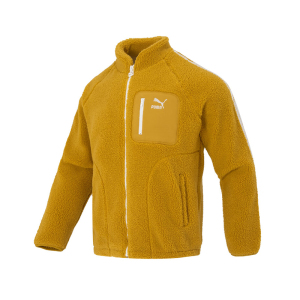 PUMA 纯色拉链立领夹克外套 男女同款 金黄色 625196-50