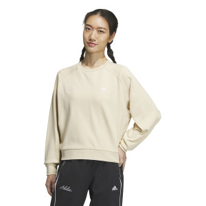 adidas Rco Graphic Sweatshirt 字母Logo标识运动休闲圆领卫衣 女款 IP7088