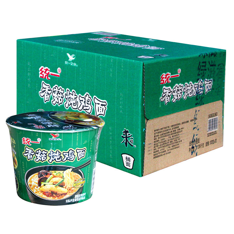 香菇炖鸡面105g *12 整箱12盒快餐面泡面特价包邮 统一企业方便面