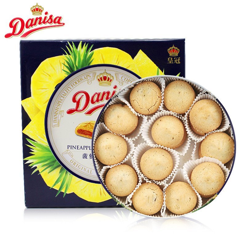 danisa皇冠曲奇饼干430g印尼进口菠萝注心口味进口年货零食礼品