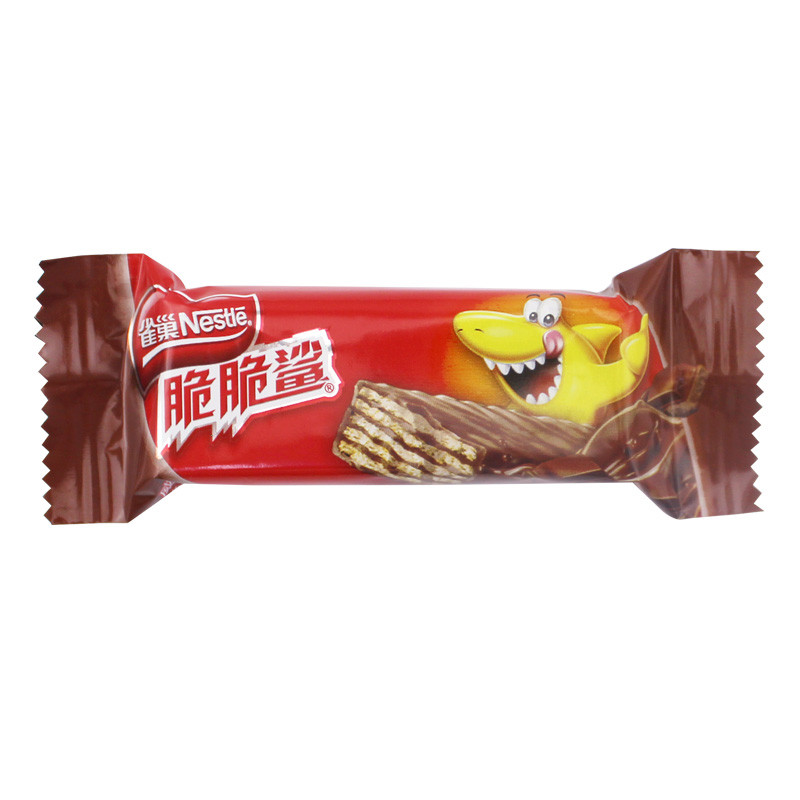 雀巢脆脆鲨巧克力味威化小包装散装500克休闲零食饼干