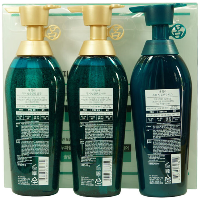 吕(ryo)绿吕3件套 洗发水400ml*2 护发素400ml*1 清洁