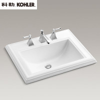 科勒梅玛台上脸盆洗面盆白色单孔三孔半.