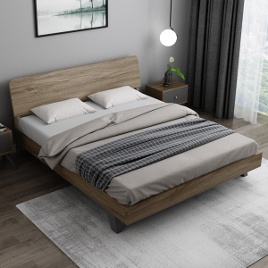 梵宜 床现代简约1.8米双人床经济型北欧小户型出租房工厂直销1.5实木床C051