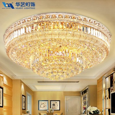 华艺灯饰 奢华水晶灯圆形卧室灯客厅餐厅led吸顶灯饰灯具 dx44