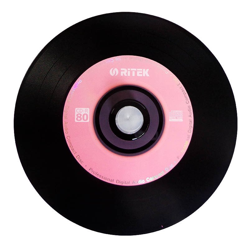 铼德(ritek) 黑胶音乐cd-r 52x 700m 刻录盘 10片 简装 空白光盘 碟片