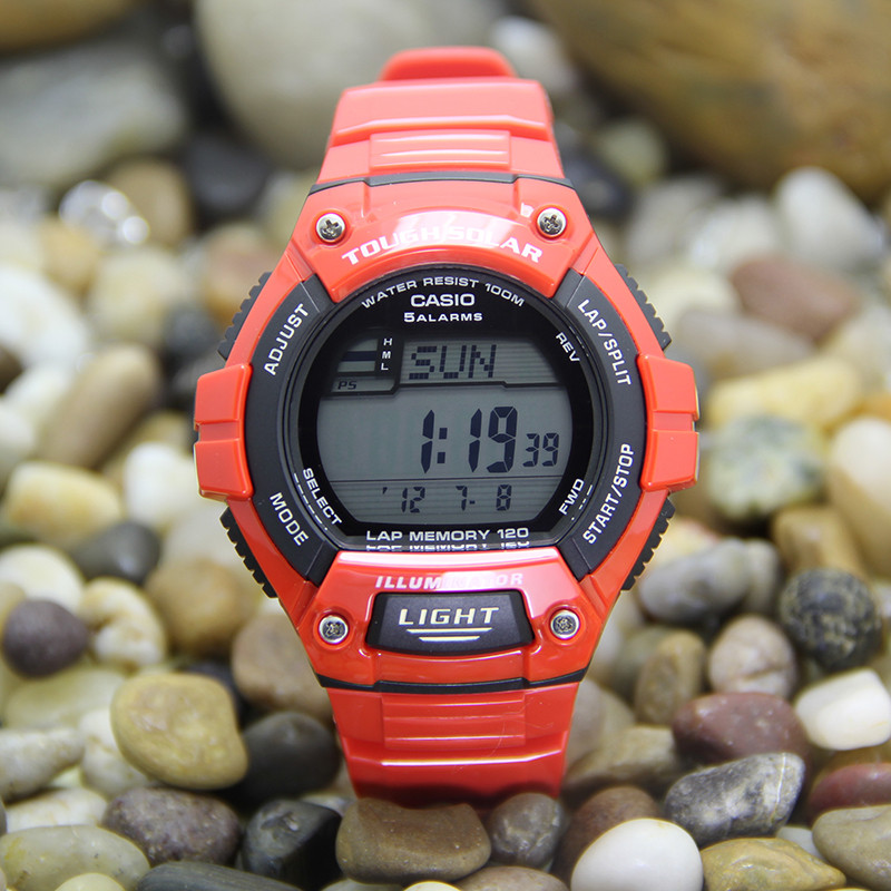 casio 卡西欧手表电子系列潜水户外运动表 简约学生表防水手表太阳能