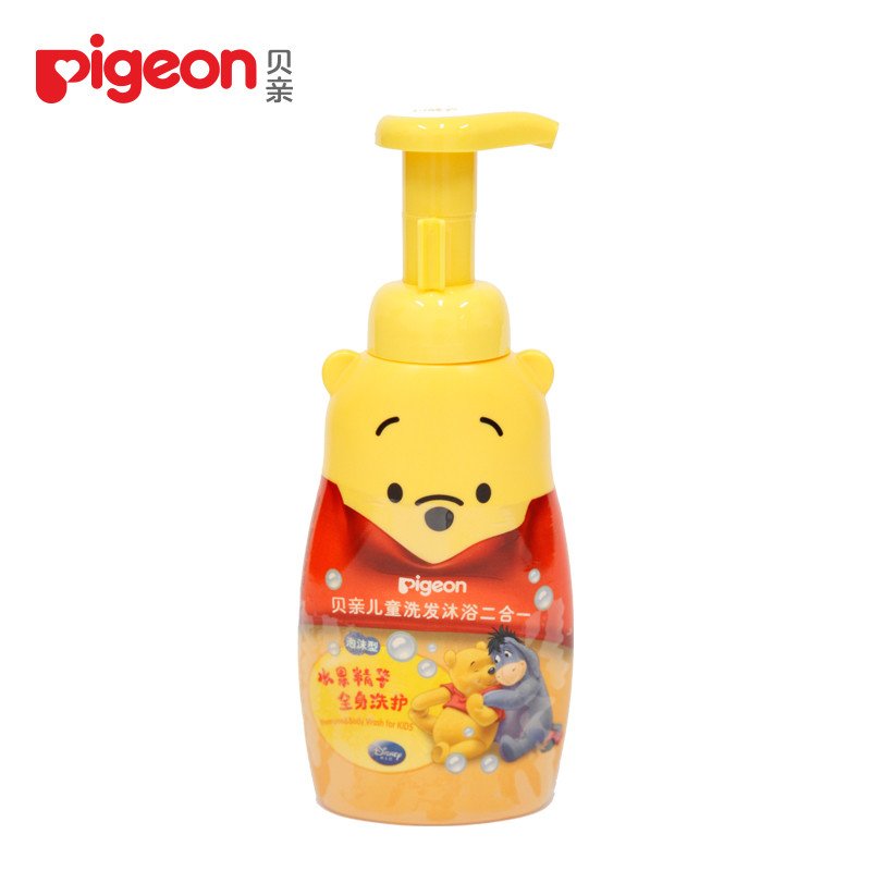 贝亲(pigeon)儿童洗发沐浴露二合一350ml 有香味宝宝无泪配方泡沫型