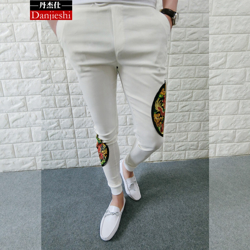 丹杰仕精神小伙裤子社会人修身小脚裤快手红人