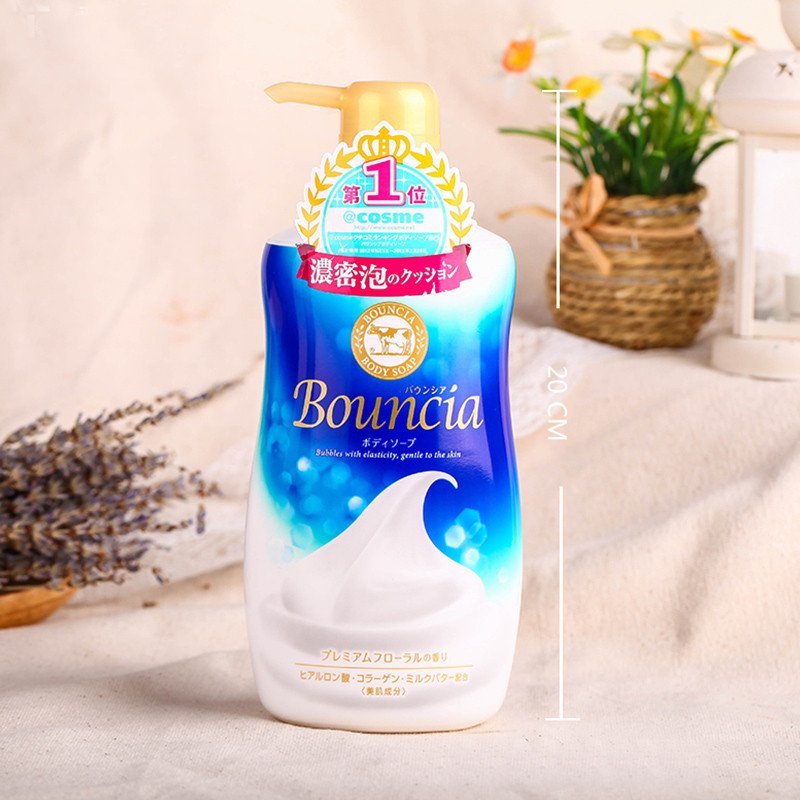 日本cow牛乳石碱bouncia浓密泡沫沐浴露 550ml易清洗
