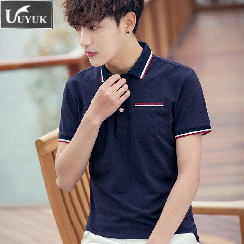 UYUK男装时尚商务休闲Polo衫短袖T恤夏季短