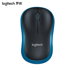 罗技(Logitech)M186 无线鼠标办公笔记本台式电脑无限鼠标无线省电鼠标(黑色蓝边)