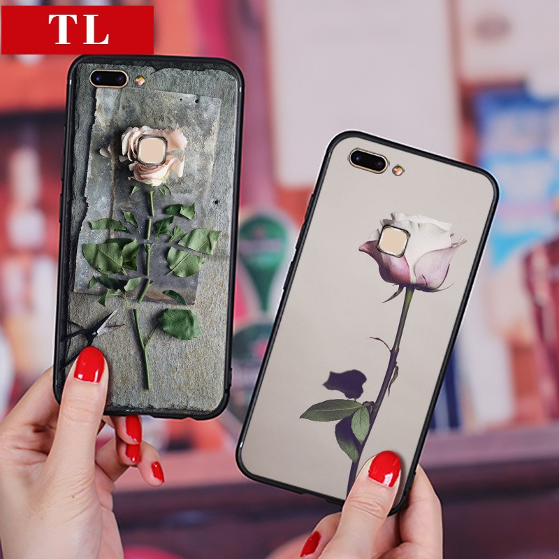 vivox20手机套壳最新款,vivox20手机套 vivo x20手机壳软x20plus全包硅胶挂绳防摔女款韩国玫瑰花复古潮