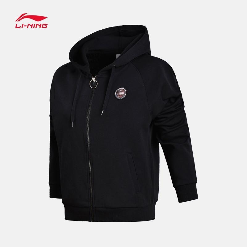 李宁卫衣女士2018新款运动时尚系列开衫外套