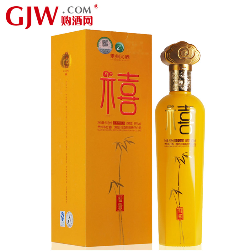 习酒(xi liquor)白酒 53度习酒福禧518ml酱香型高度礼盒装白酒【价格