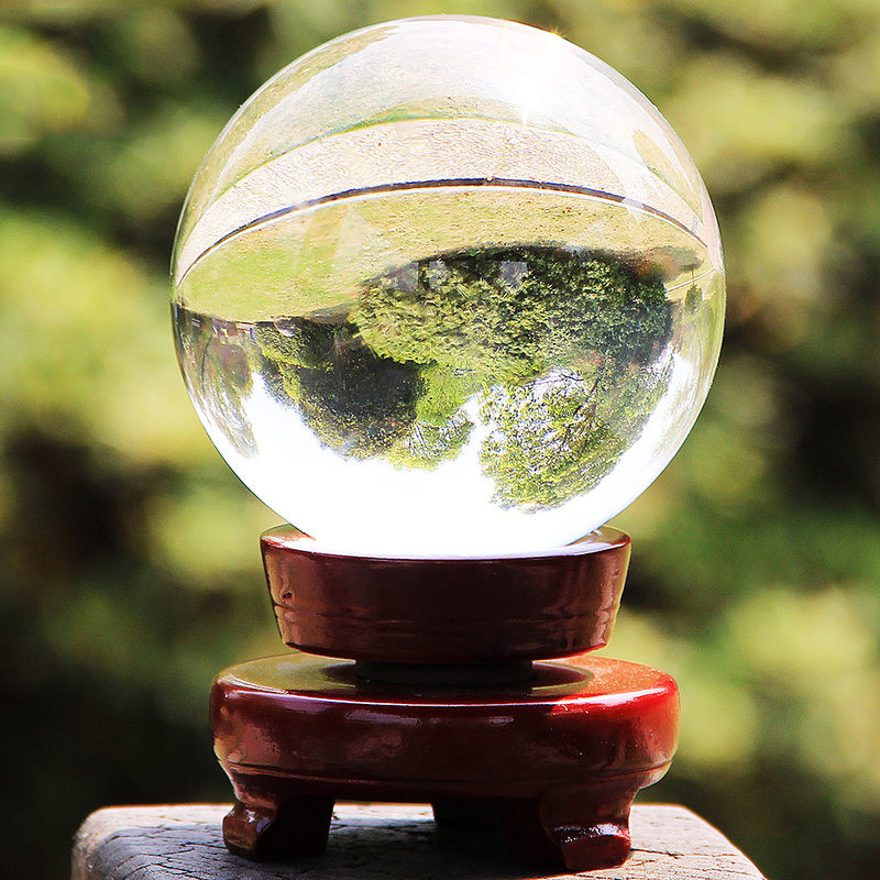 吟秀 水晶风水球家装饰 摆件客厅现代工艺品 家居摆设