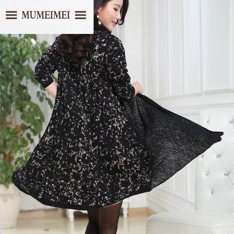 MUM秋季大款毛衣外套女春秋加厚针织衫女开