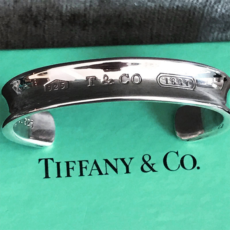 tiffany:蒂芙尼 925银 1837系列(大中小尺码) 宽版开口手镯 纯银