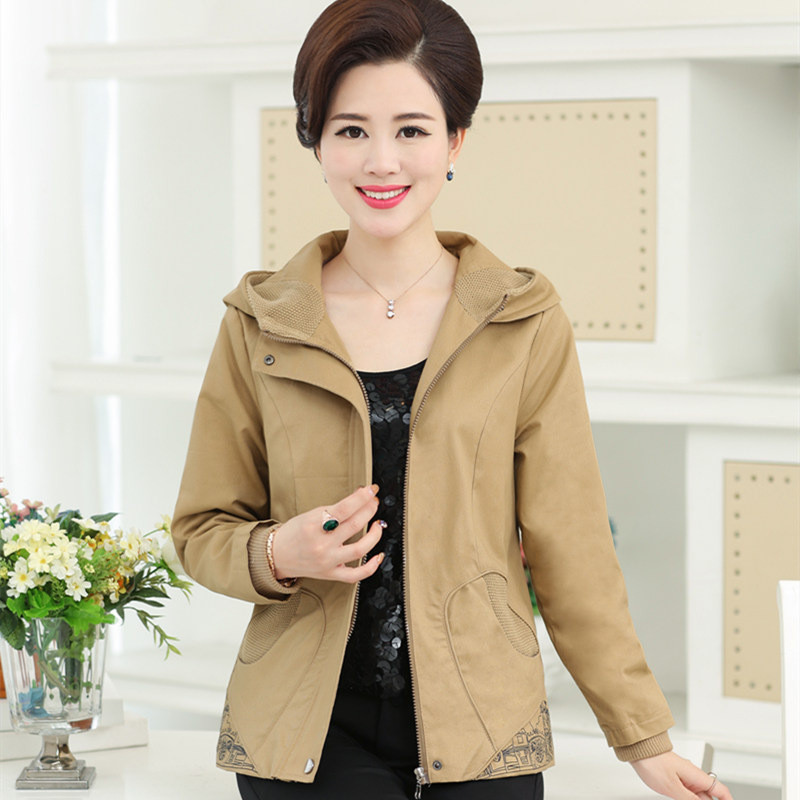 中年妈妈装外套女2017春装新款短款30-40-50