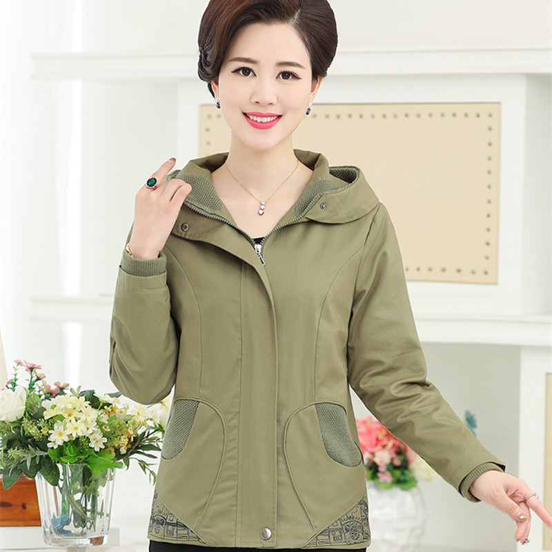 中年妈妈装外套女2017春装新款短款30-40-50