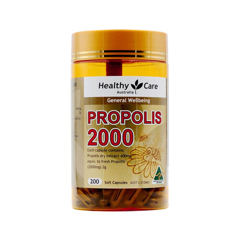 healthycare propolis2000 蜂胶胶囊2000mg 200粒/0.45kg