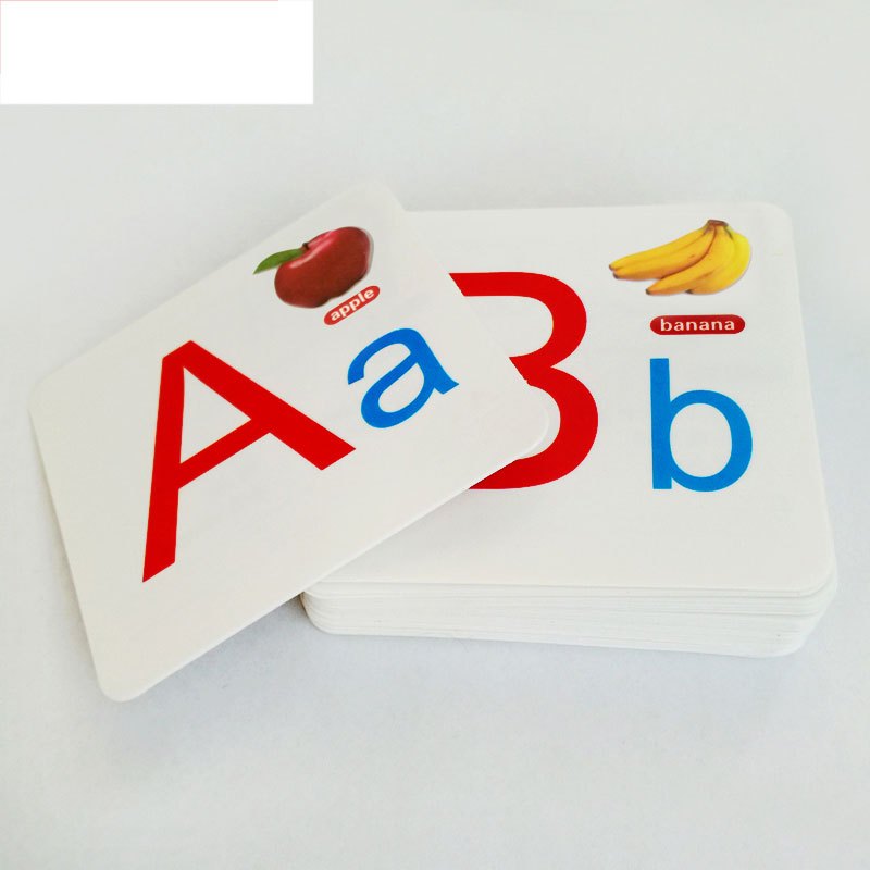 乖宝宝英语字母卡片 塑料防水撕不烂带彩图 学习英文字母卡片当季新品