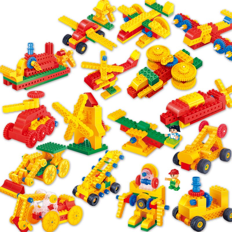 【大颗粒】邦宝积木益智早教拼装幼儿园儿童桶装积木玩具简单机械6510