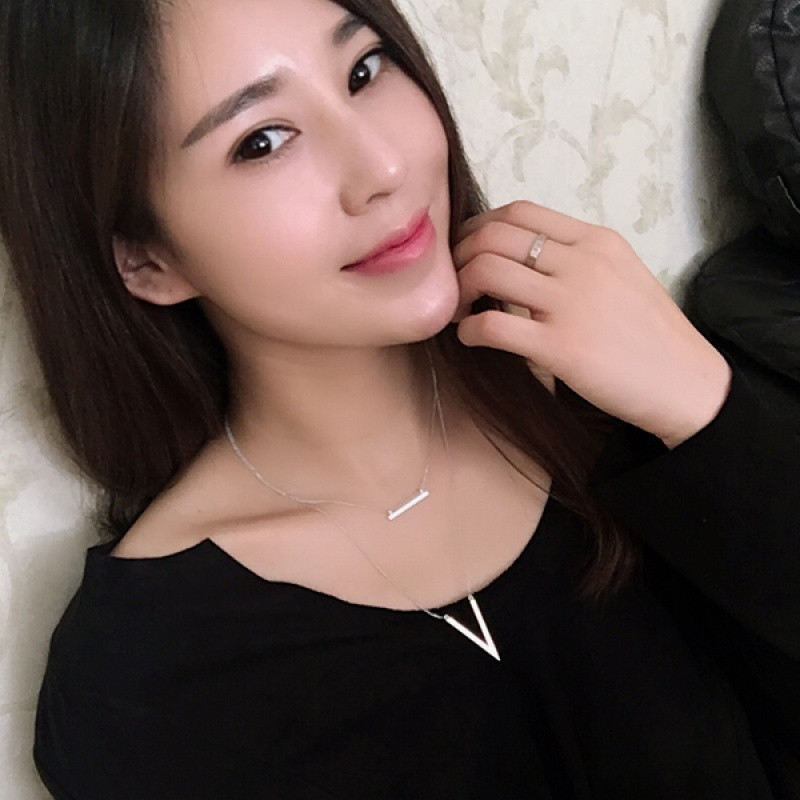 彩丽馆韩国双层项链 女 锁骨链 简约 百搭 日韩版个性