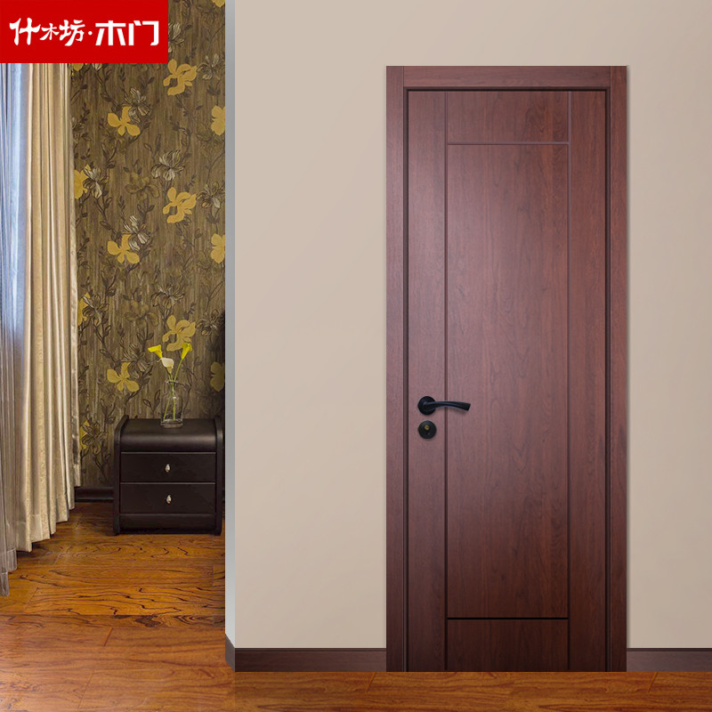 什木坊木门现代简约室内门定制卧室房间免漆实木复合门静音生态门