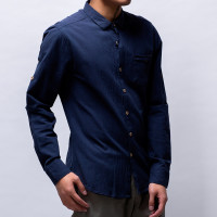 HOM AY 夏季男士中国风棉麻长袖衬衫T-MYY1