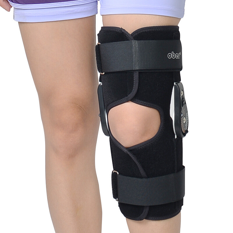 可调膝关节固定支具支架矫形器固定器半月板损伤康复护膝骨折护具黑色