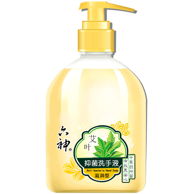 六神 艾叶洗手液瓶装500ml 护手滋润型洁净按压式泡沫家用 洗手护手