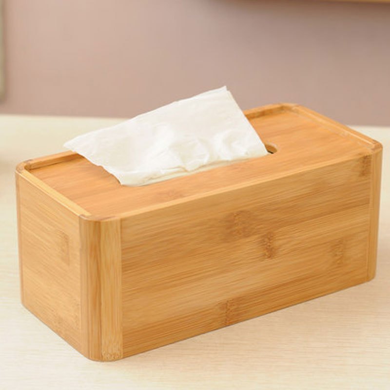 家居纸巾盒创意竹木质纸巾抽纸盒现代简约风格