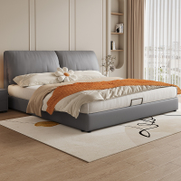 床双人床实木床奶油风大象耳朵床科技布床简约现代轻奢主卧布艺床1.5米1.8米620