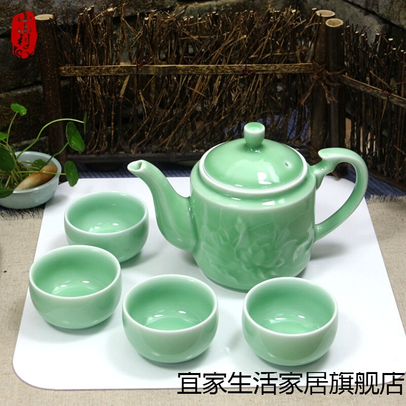 新款龙泉青瓷陶瓷壶凉水壶 灵韵壶 大茶壶 茶杯 水杯