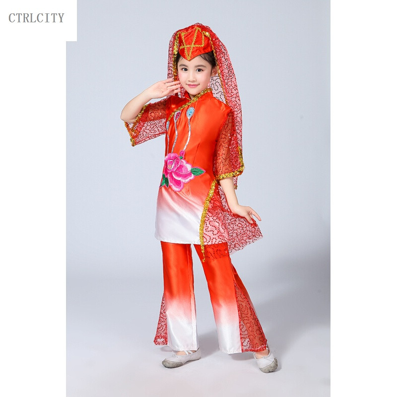 CTRLCITY儿童演出服少儿新疆舞表演服女童回