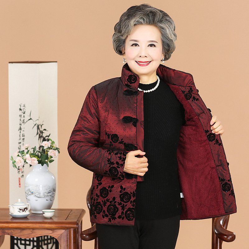 70岁60奶奶中老年人唐装棉袄外套女装冬装80
