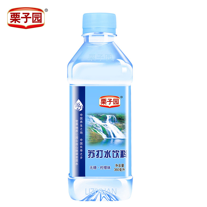 栗子园苏打水柠檬味360ml*24瓶整箱