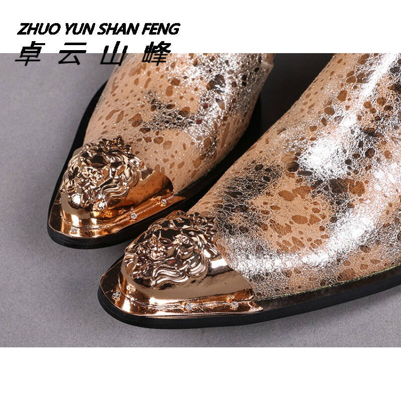 尚铁头男鞋尖头增高潮流个性发型师夜店酒吧少