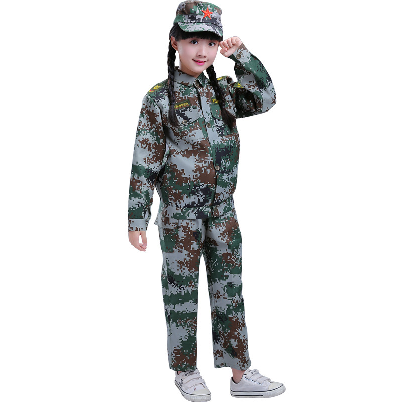 儿童迷彩服中小学生夏令营军训服套装少儿消防员特种兵演出服军装