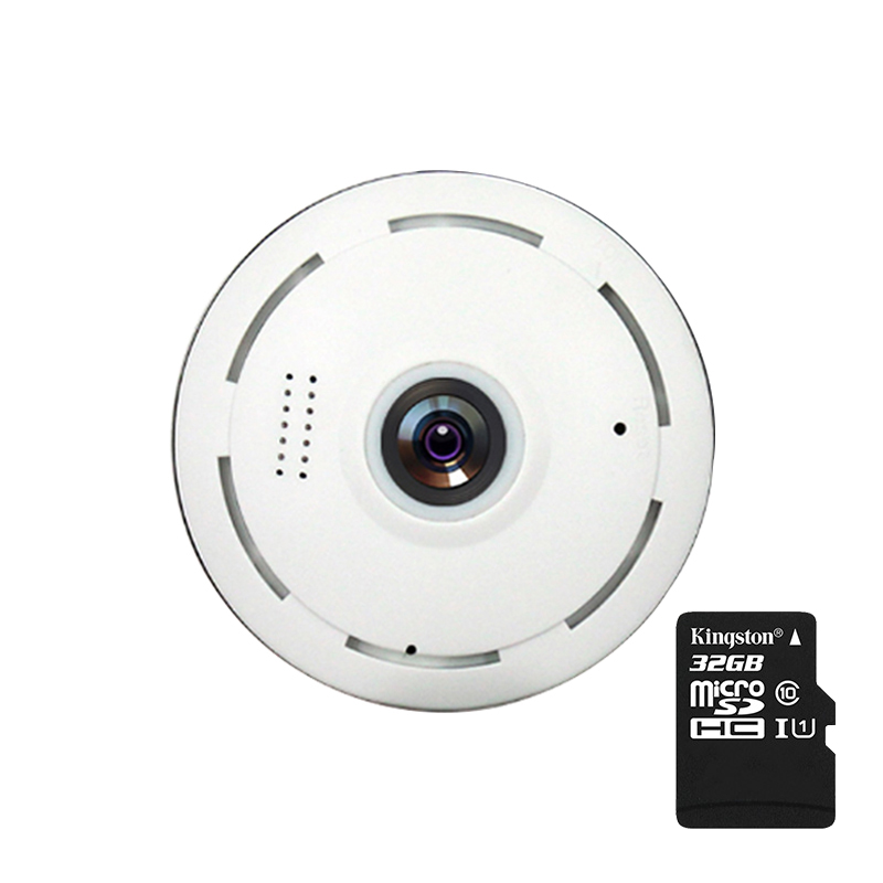 监控摄像头360度全景摄像头智能高清鱼眼夜视频wifi无线网络远程家用