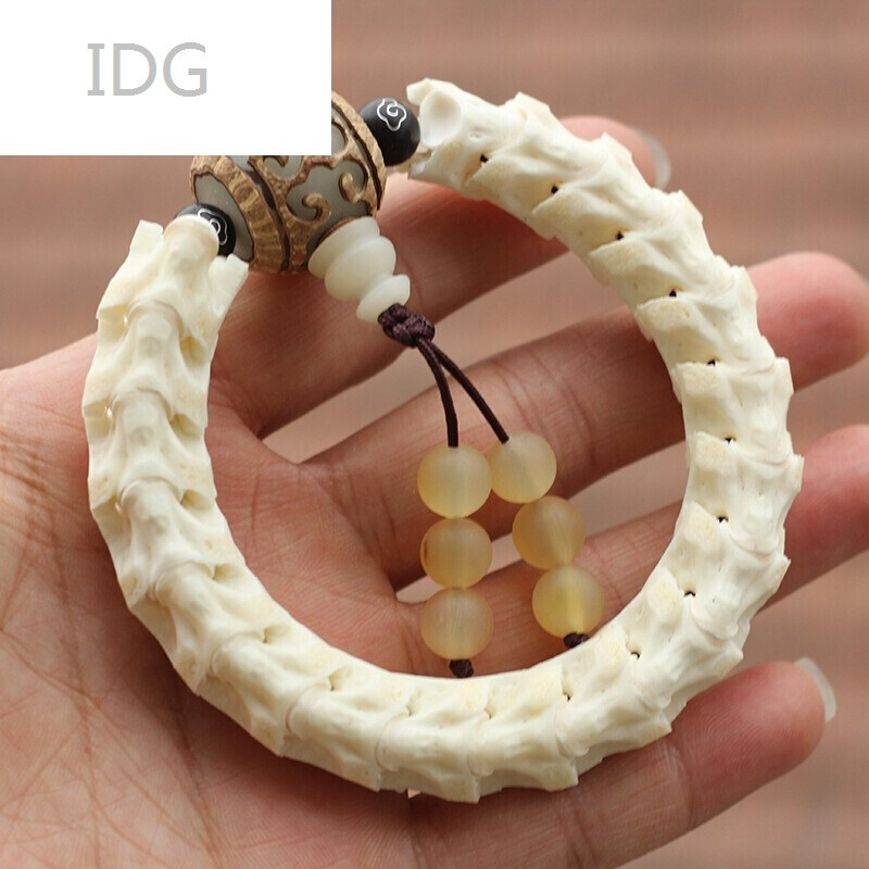 idg-驱魔手链蛇骨佛珠风眼镜蛇手环