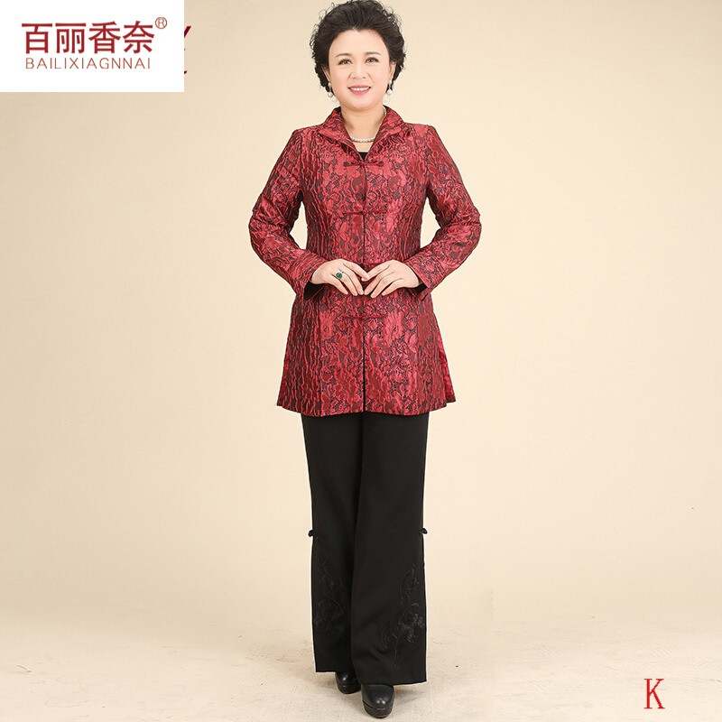 百丽香奈(BAILIXIANGNAI) 中老年人唐装女春秋