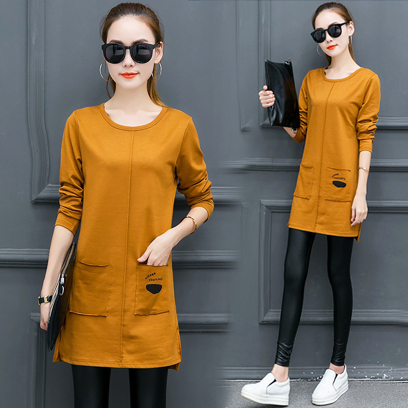 加绒加厚打底衫大码女装上衣秋冬装外穿秋衣宽