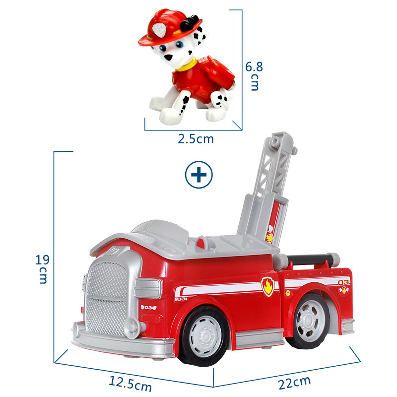 正版汪汪队立大功毛毛狗狗巡逻队消防车旺旺队声效变形儿童玩具车