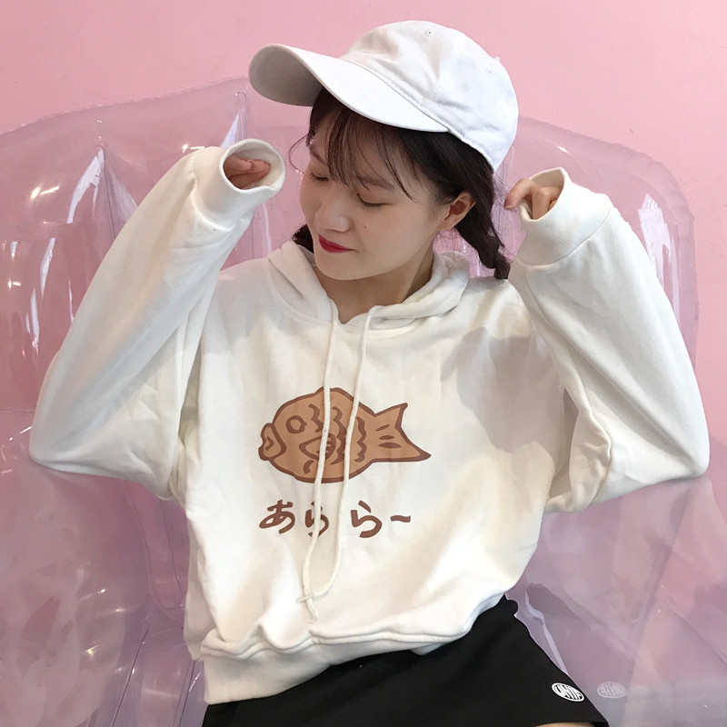 2017新款秋装女装韩版学院风可爱日文卡通宽