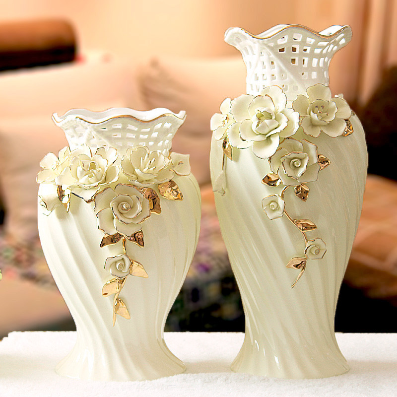 现代高档家居装饰品礼品客厅摆设陶瓷花瓶艺术品婚房摆件软装饰品惠恩